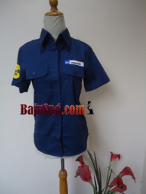 Seragam Kantor Axa madiri lengan pendek front Seragam Kantor Axa madiri lengan pendek front