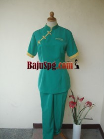 Baju Seragam SPG PROSPINE CLINIC Hijau front Baju Seragam SPG PROSPINE CLINIC Hijau front